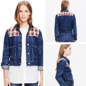 Madewell Plaid Trucker Denim Jacket-TAGS ON
